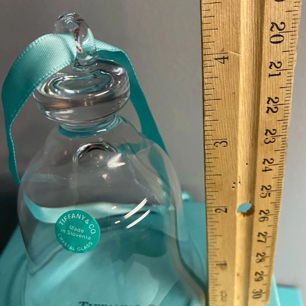 Retired Tiffany & Co Crystal Bell Ornament - Picture 5 of 7